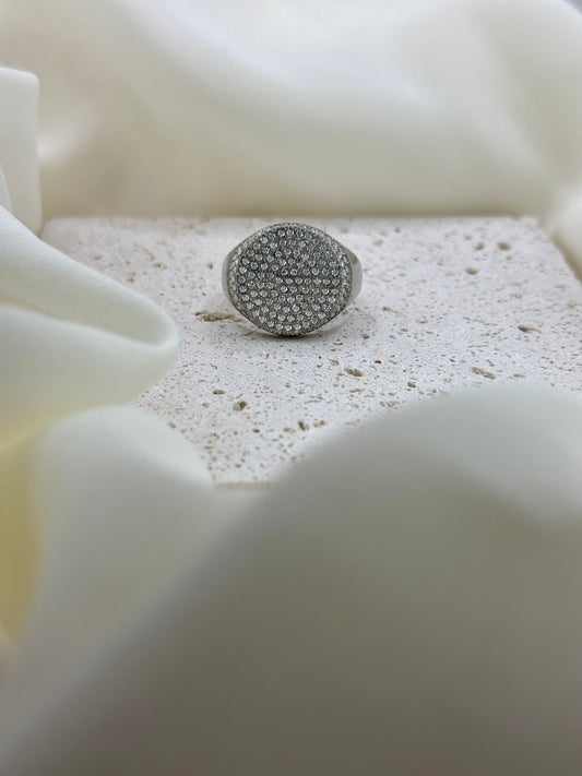 Anello Round Pavé