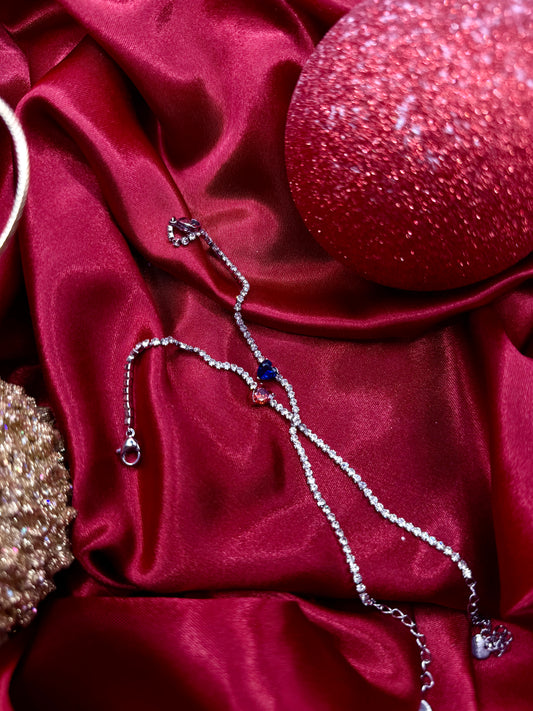 Bracciale strass + cuore