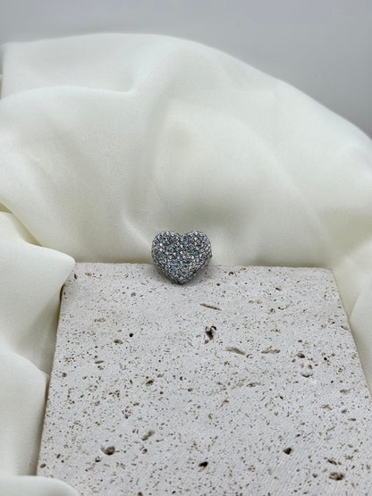 Anello Cuore Pavé