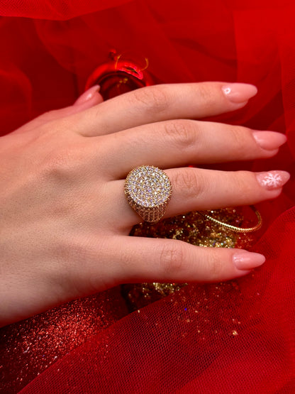 Anello Round Pavé